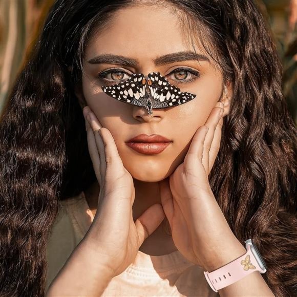 Only Band Silicone Sport Band Butterfly Charm for iwatch Series SE/7/6/5/4/3/2/1 - Picture 7 of 8